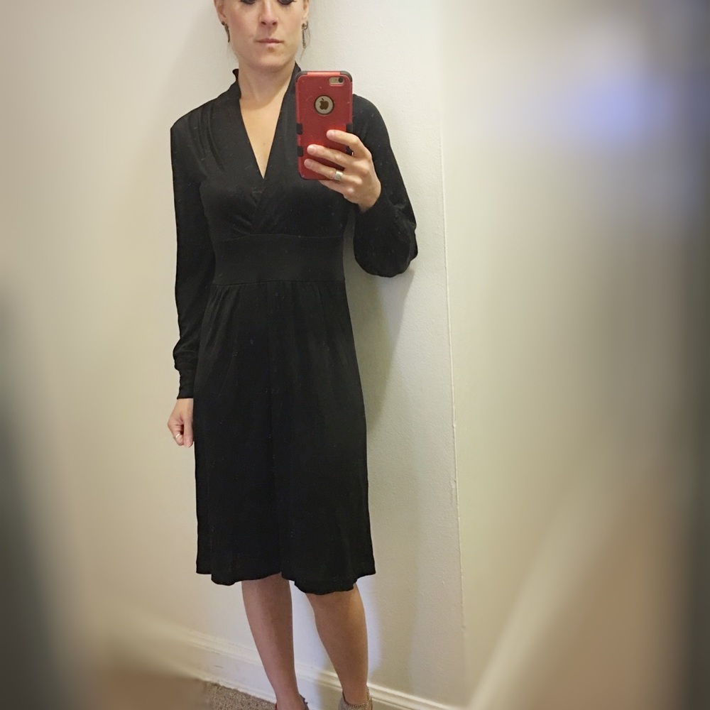 Banana Republic black silk dress